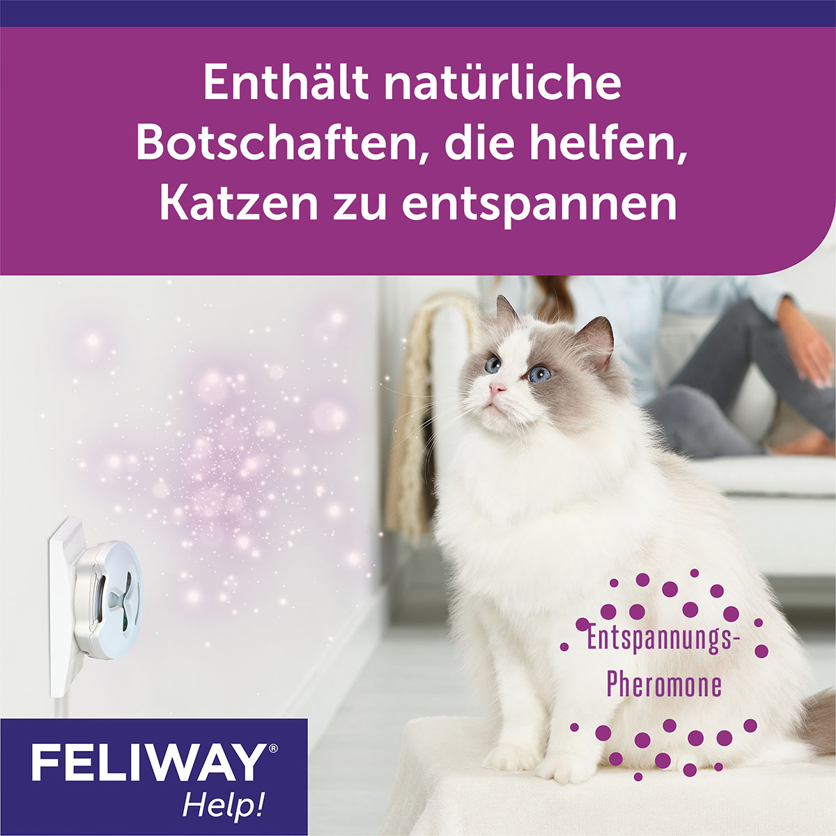 FELIWAY Help! Start-Set, Verdampfer + 1 Kartusche für 7 Tage