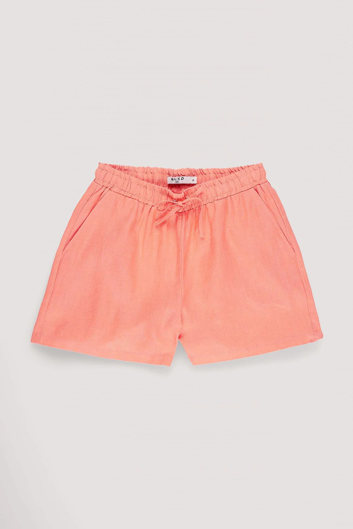 Leinen-Shorts mit elastischem Taillenbund