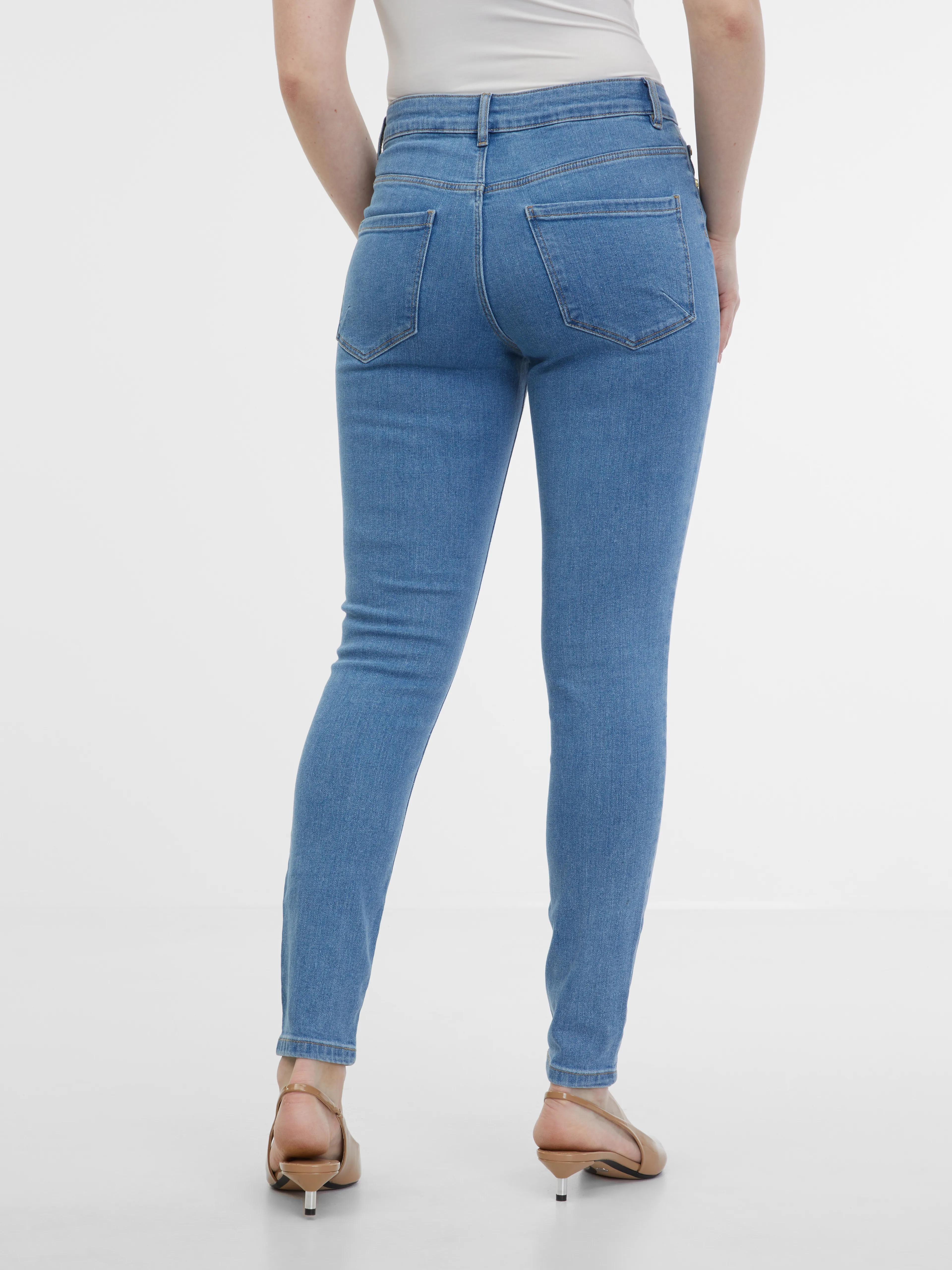 Hellblaue Damen Skinny Fit Jeans ORSAY