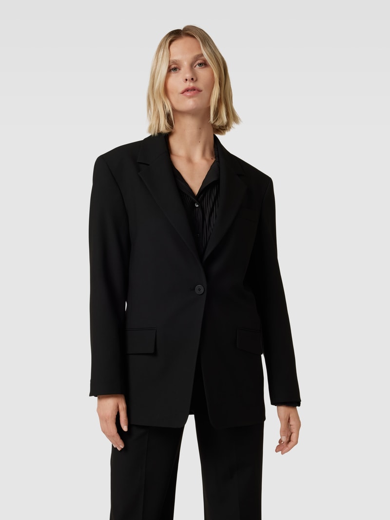 Blazer mit Pattentaschen Modell 'Agura' in schwarz
