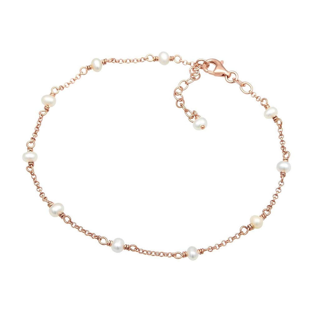 Elli Elli Bracelet de Cheville Femmes Bracelet de Cheville Élégant avec Perles d'eau d Bijoux