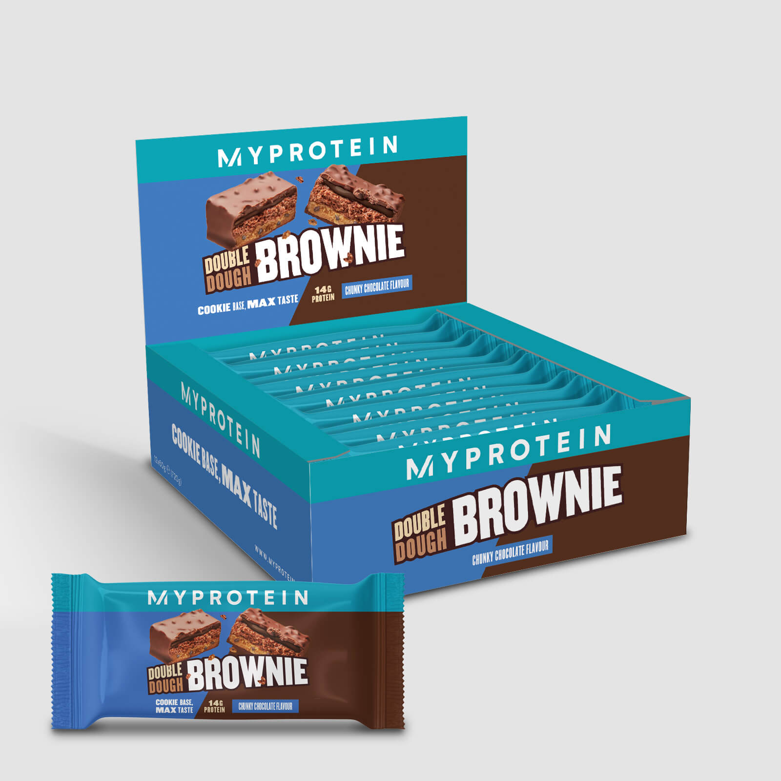 Double Dough Brownie, Chunky Chocolate, 12 x 60g