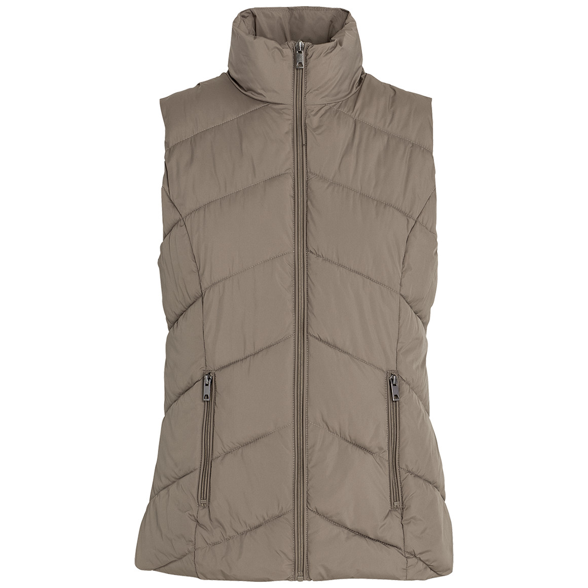 Damen Steppweste mit Zippertaschen
