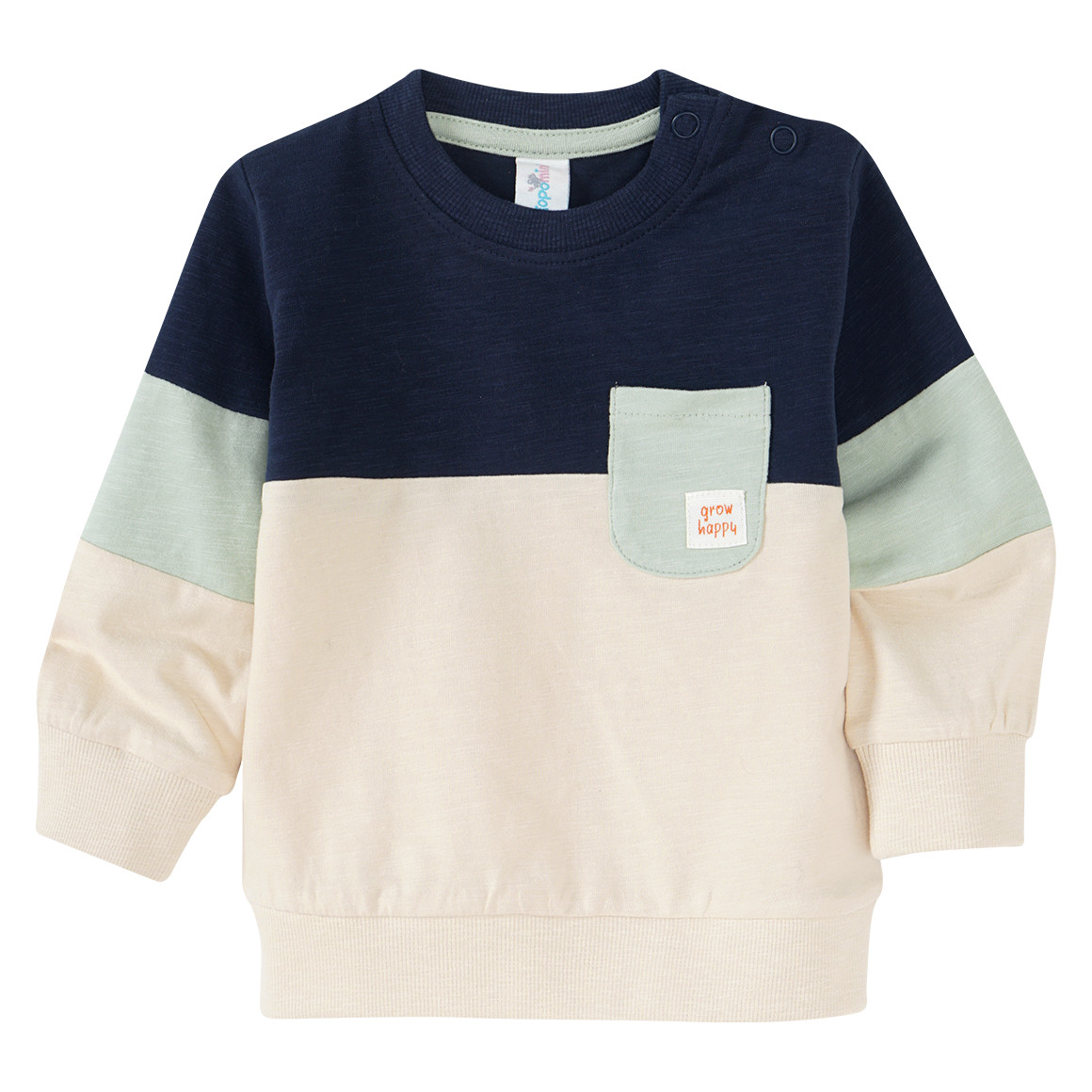 Baby Langarmshirt mit Farbteilern