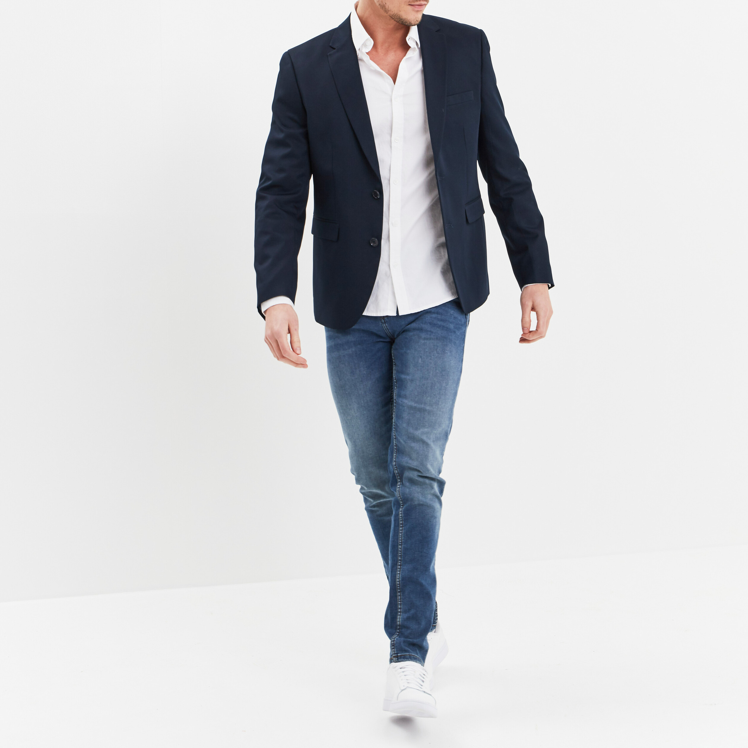 Veste de costume droite bleu marine homme | La Halle