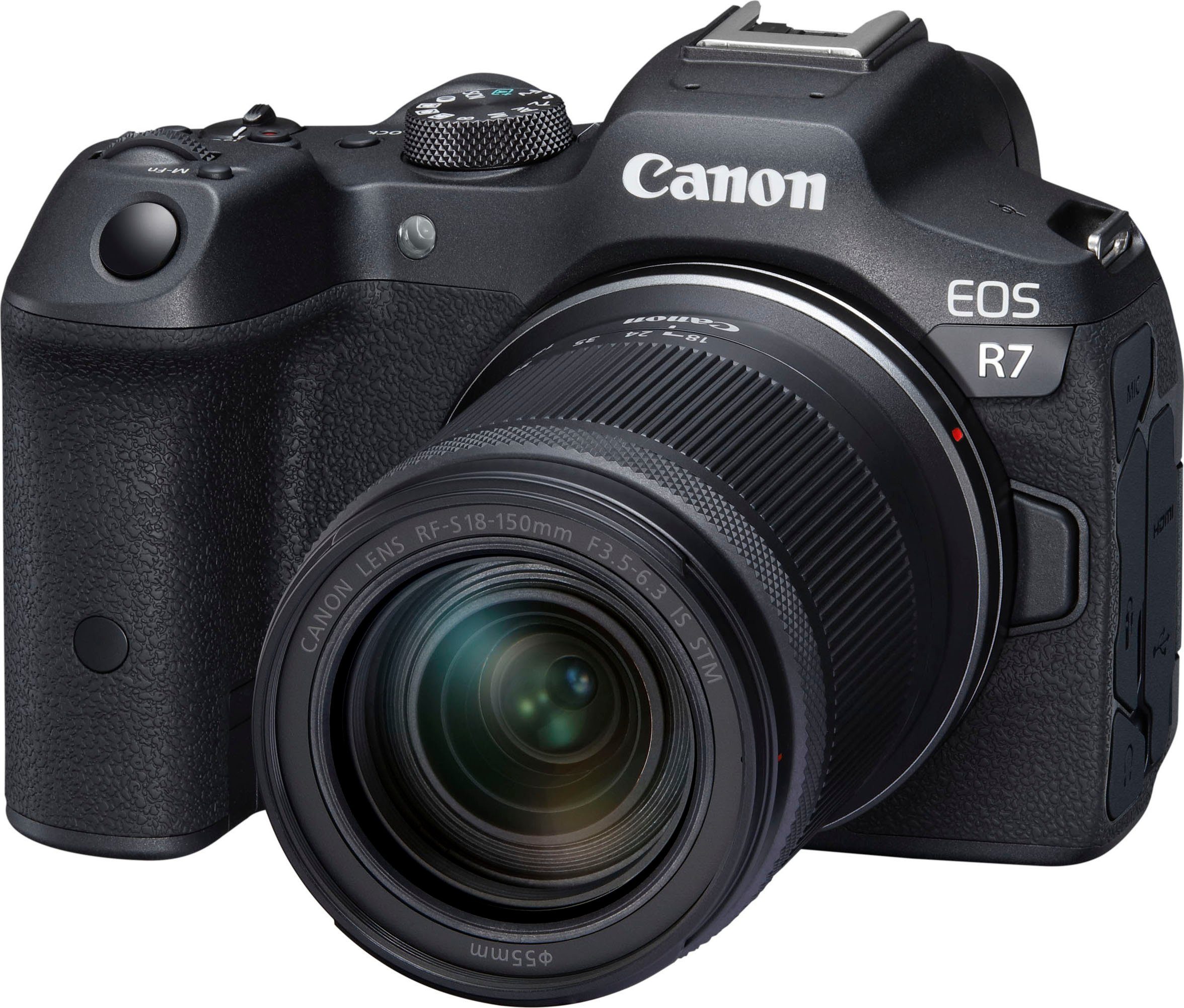 Canon EOS R7 + RF-S 18-150mm F3.5-6.3 IS STM Systemkamera (RF-S 18-150mm F3,5-6,3 IS STM, 34,4 MP, Bluetooth, WLAN)