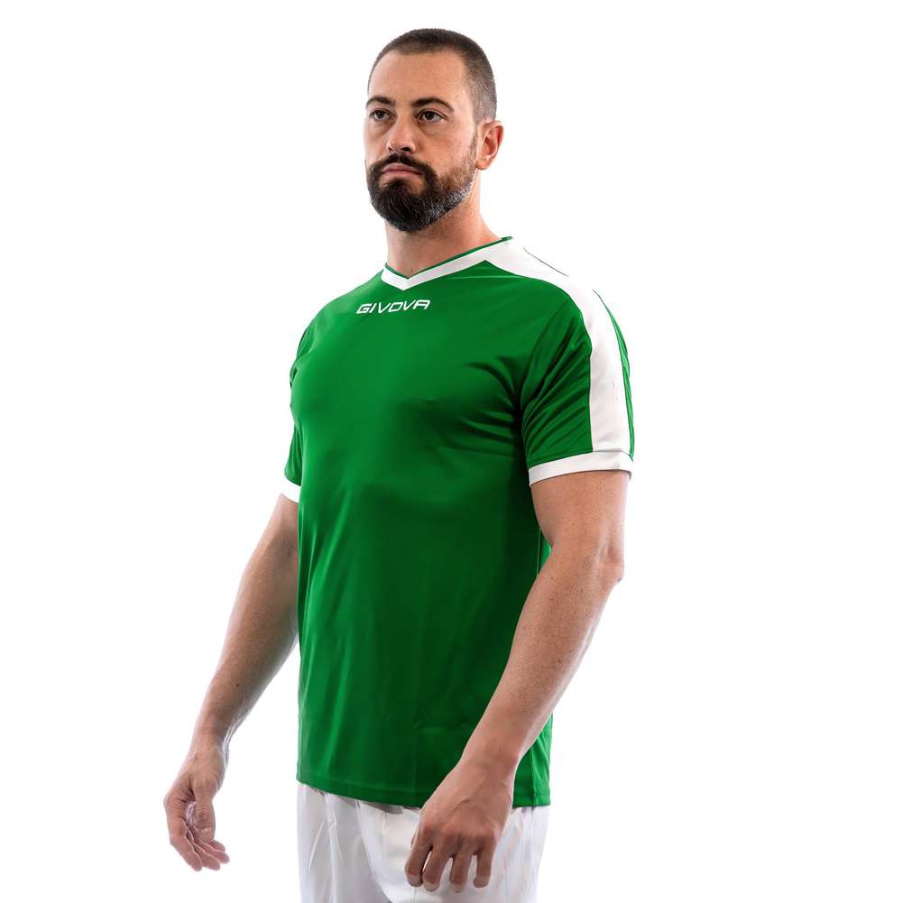 Givova Kit Revolution Fußball Trikot mit Shorts grün weiß