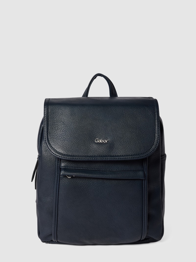 Rucksack in Leder-Optik in marineblau