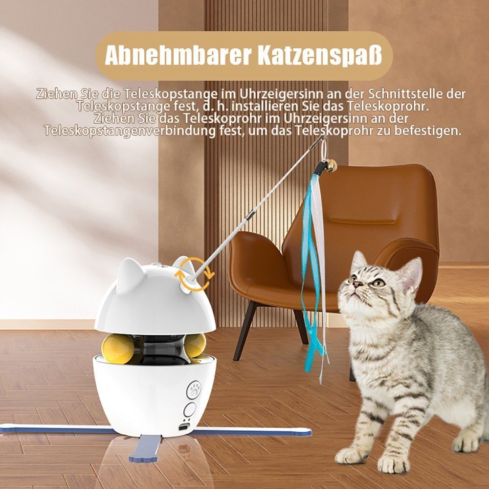 pochento Tier-Intelligenzspielzeug Katzenspielzeug, Elektrisches Katzenspielzeug, lustige KEatze, Infrarot mit Bewegungssensor, bequem und einfach, intelligent elektrisch abnehmbar, Infrarot-Umweltschutz und stabileres Haustier-Smart-Spielzeug Infrar