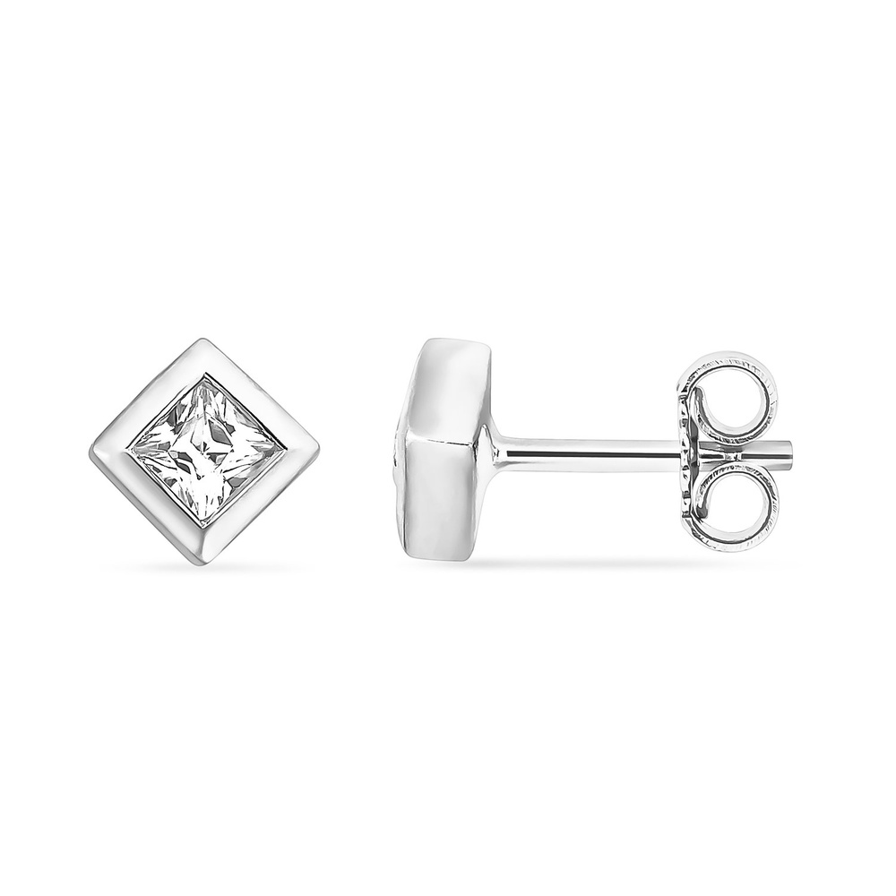 FAVS Boucles d'oreilles à fermoir à poussette 925 Argent Boucles d'oreilles