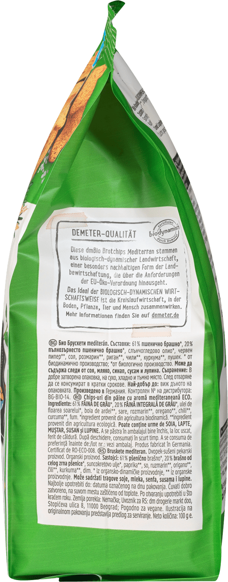 Brotchips mediterran, Demeter, 100 g