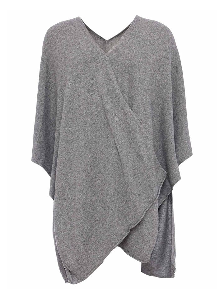 Zwillingsherz Poncho in Grau günstig kaufen onesize