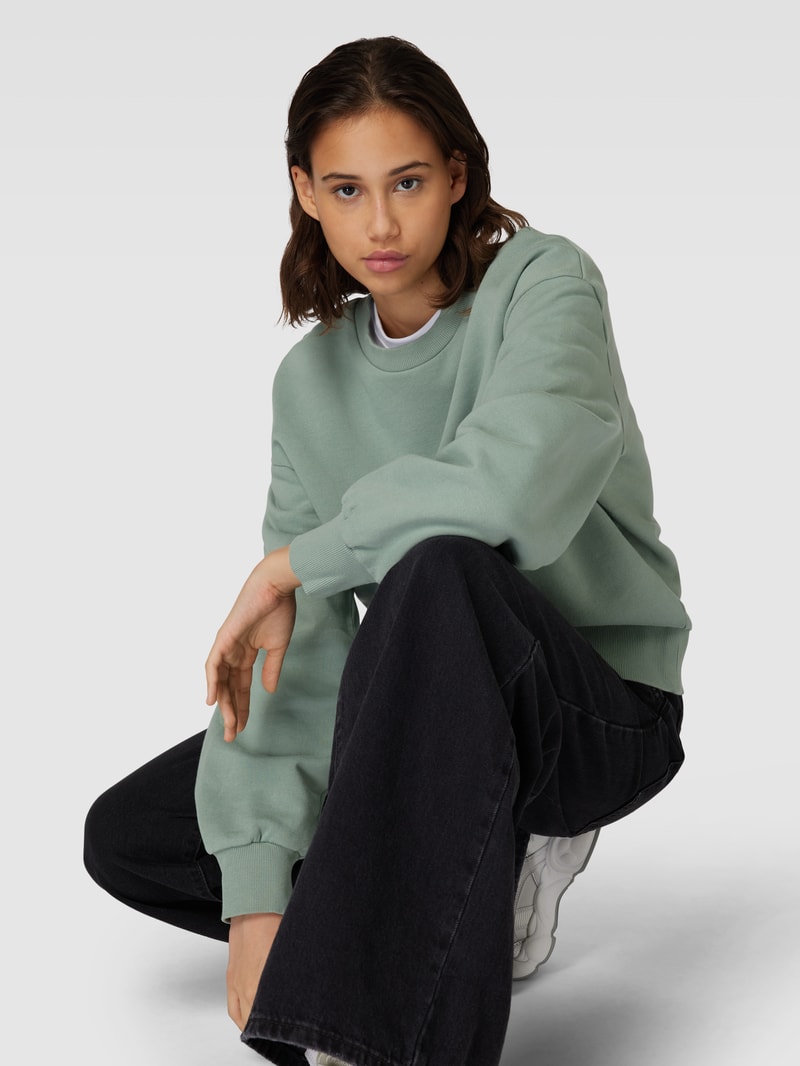 Sweatshirt mit Label-Details in schilf