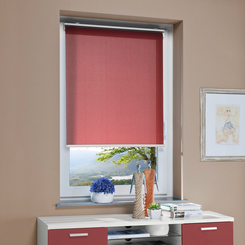 Bella Casa Mittelzug-/Springrollo, ca. 130 x 60 cm, Bordeaux