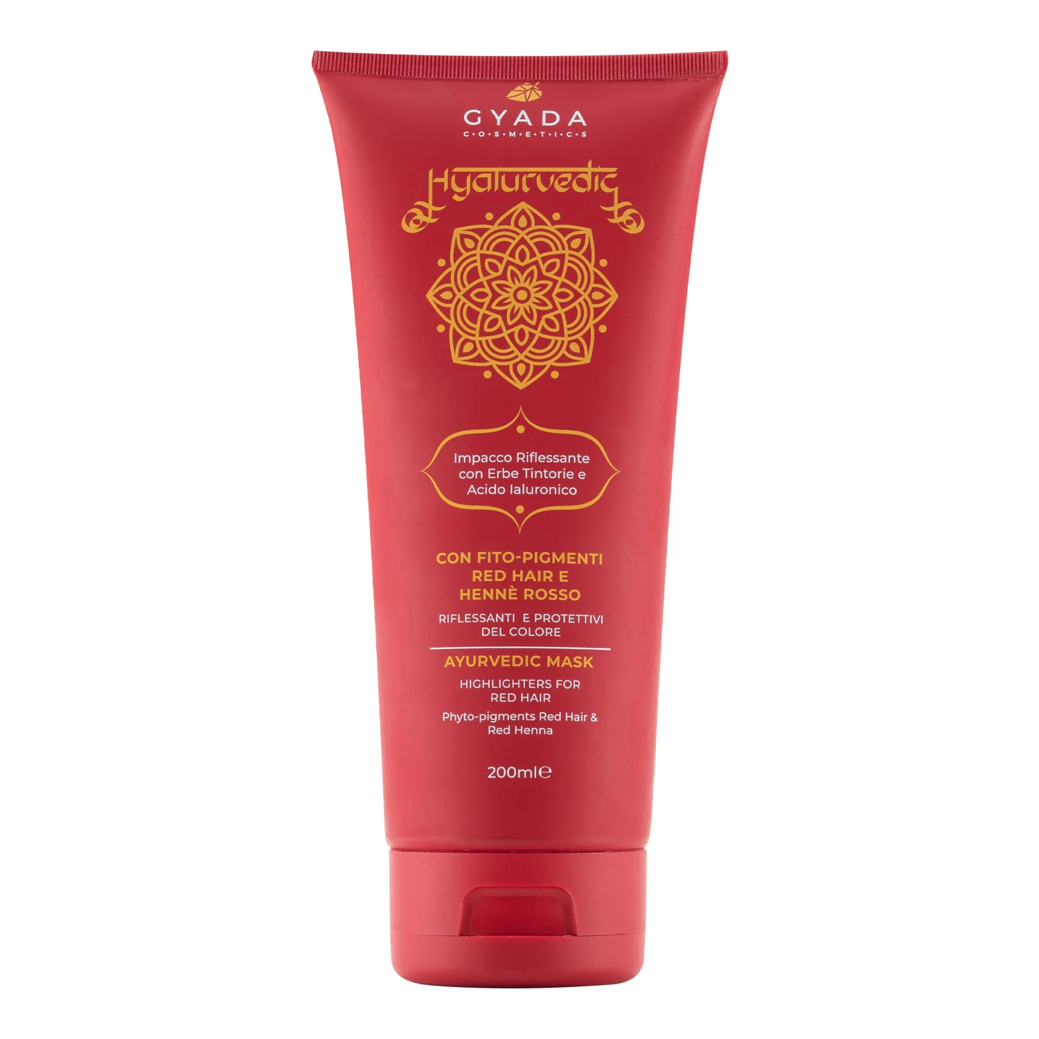 Hyalurvedic Ayurvedic Red Hair Reflective Pack - maska za zaščito barve las