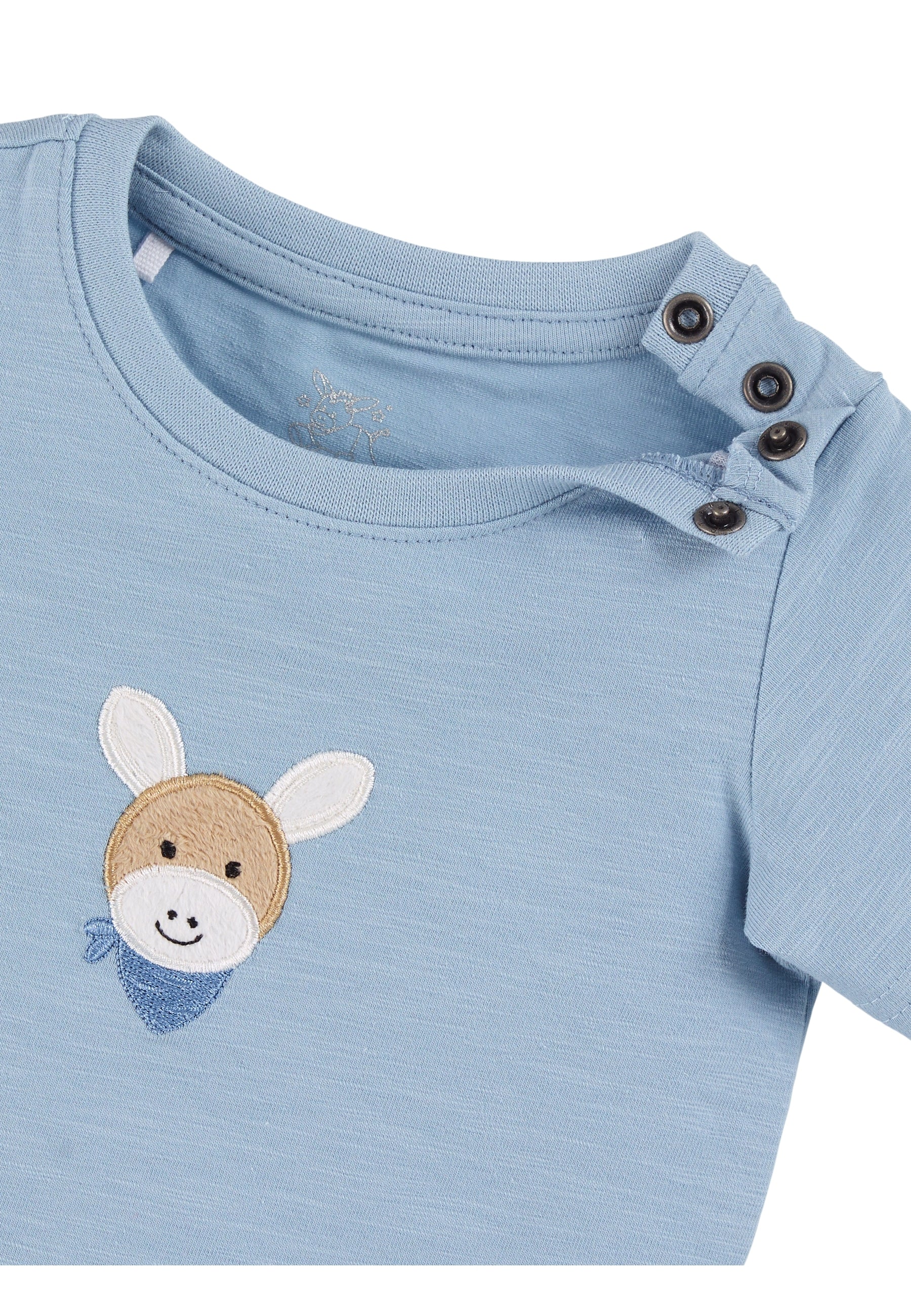 GOTS Kurzarm-Shirt mit Esel Emmi Applikation
