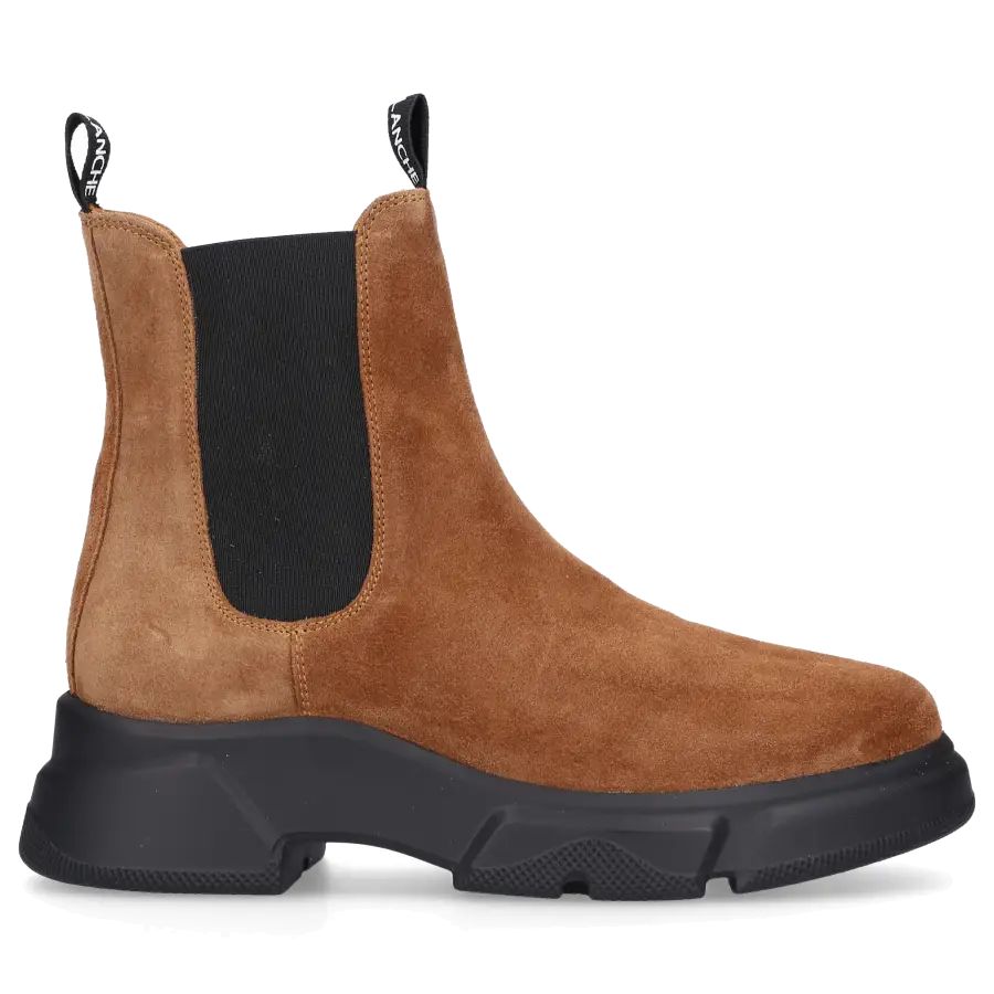 VOILE BLANCHE - Chelsea Boots TANKY BEAT Veloursleder - braun