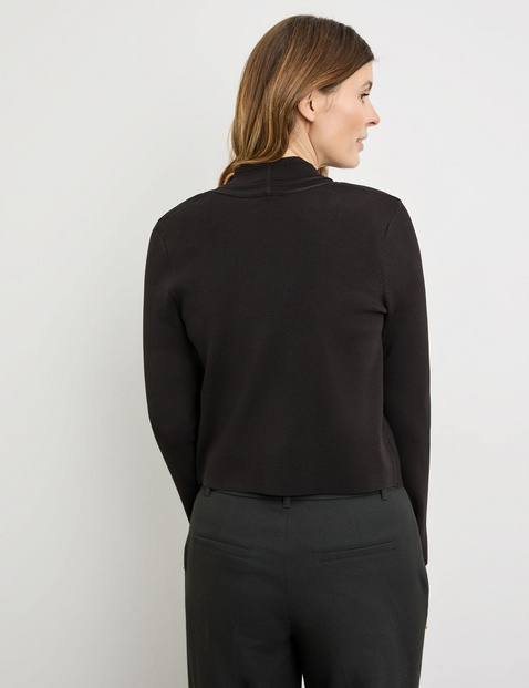 Offener Cardigan aus feinem Rippstrick