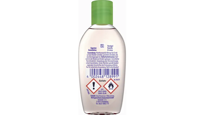 Sagrotan Hand-Desinfektionsgel mit Kamille & Lotus 50ml 50 ml