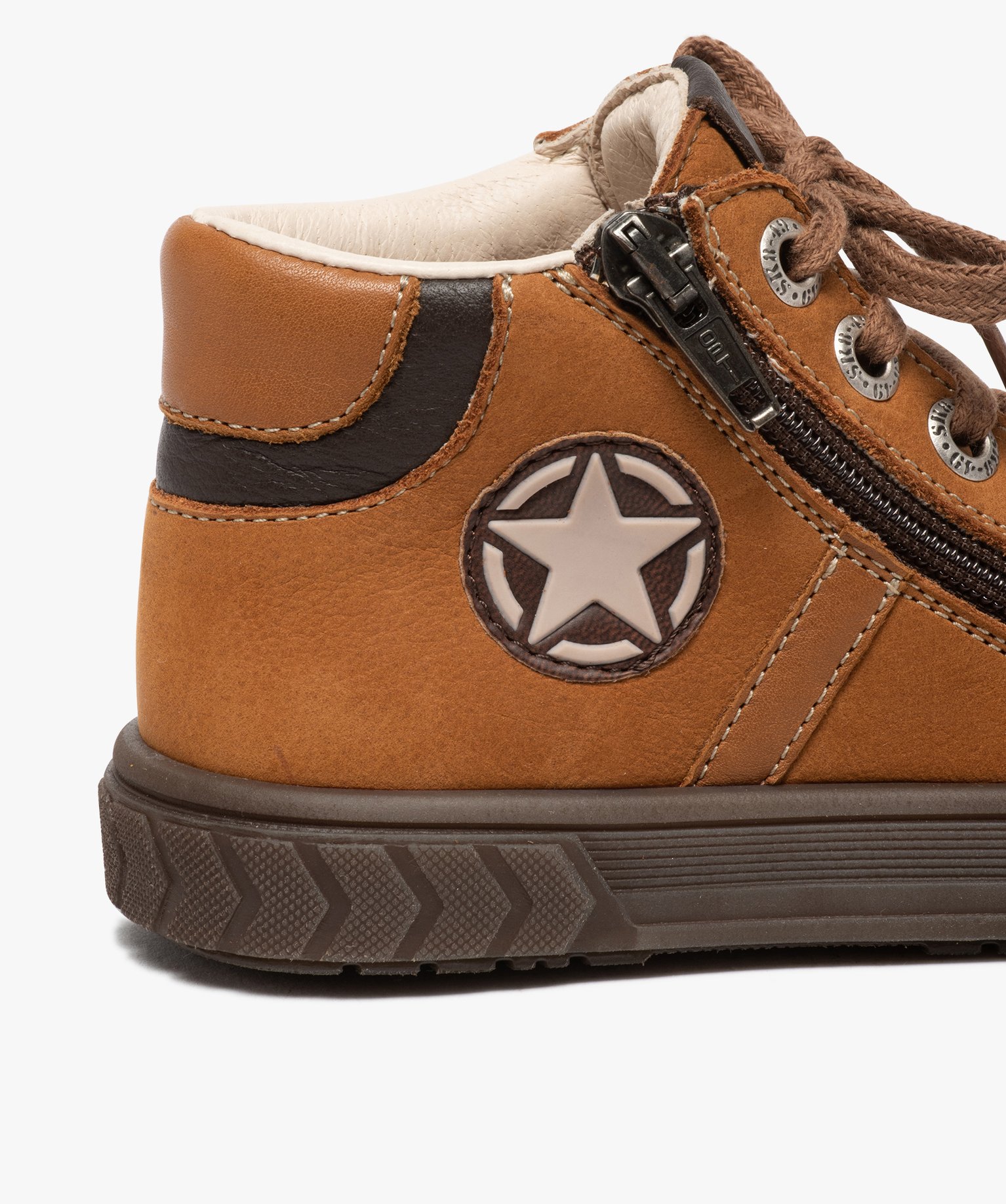 Boots Garçon en cuir fermeture lacets et zip - Bopy | GEMO