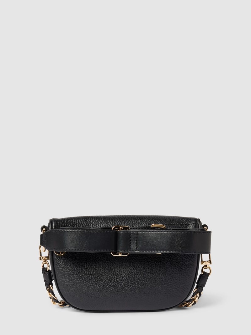 Crossbody Bag mit Label-Applikation Modell 'SLATER' in schwarz
