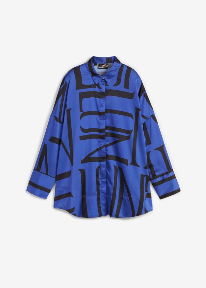 Oversize Satin Bluse