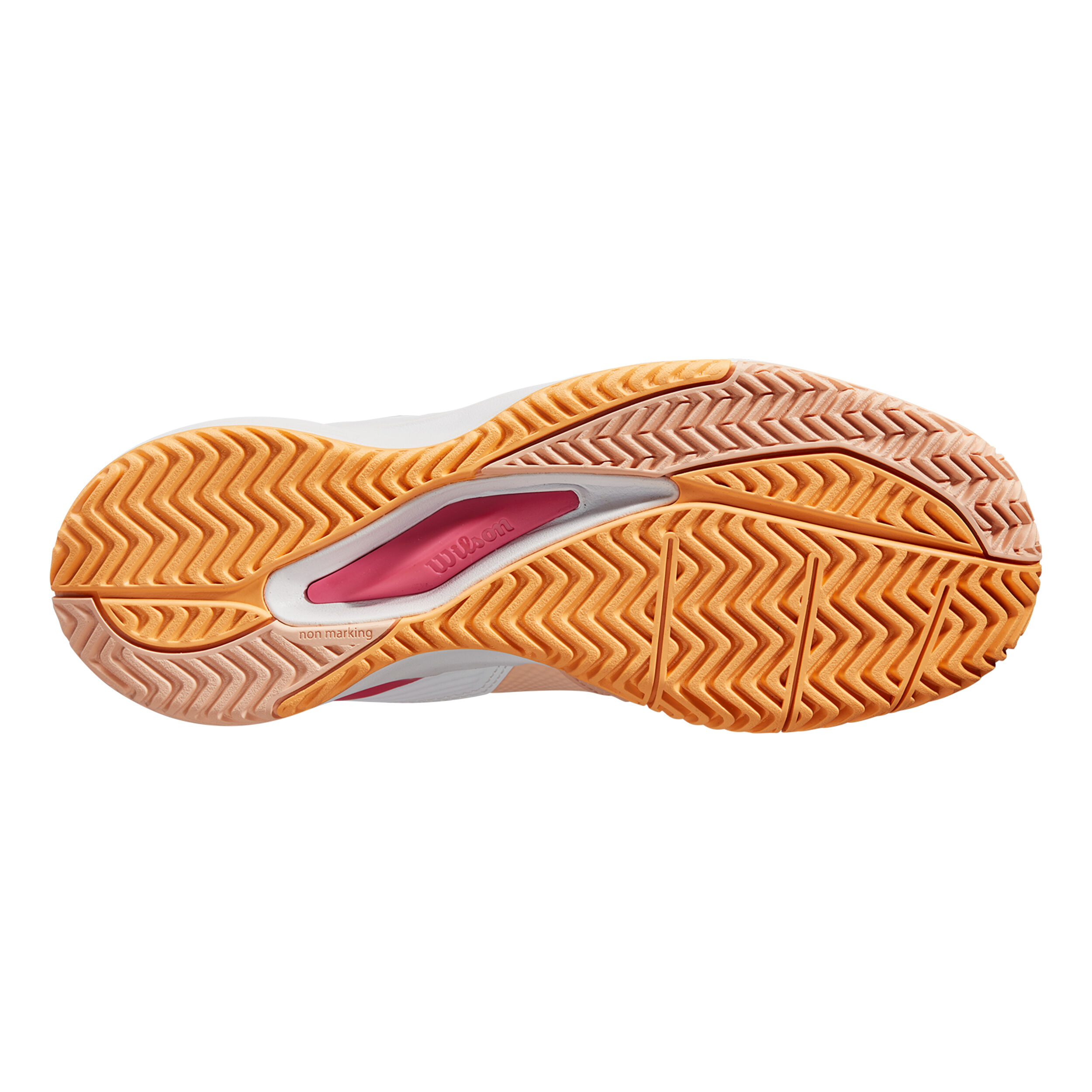 Rush Pro ACE AC Allcourtschuh Damen - Apricot, Weiß