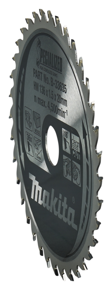 Makita Accessories B-33635 Kružna pila za drvo Specialized 136x20x1.5 36T 18g