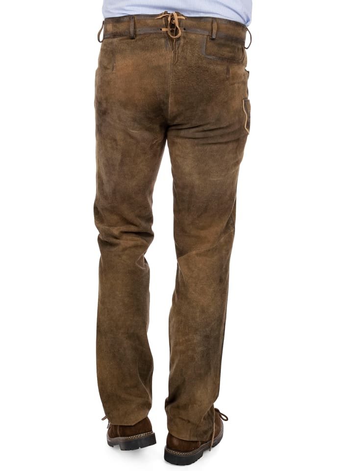 MADDOX Lederhose FLORINUS in dunkelbraun günstig kaufen