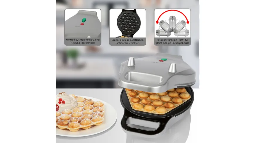 CLATRONIC Bubble Waffelautomat WA3772