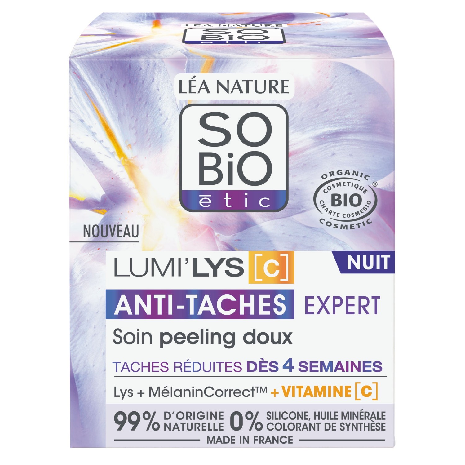 SO BiO étic Nježni piling noćni tretman, Lumi'lys [C]
