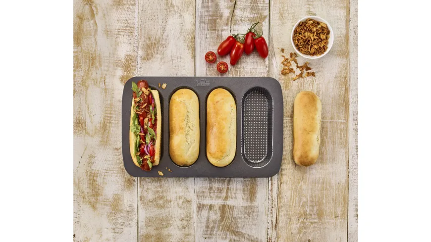 RBV BIRKMANN Backform Hot Dog Brötchen LAIB & SEELE 4er 35x22,5cm