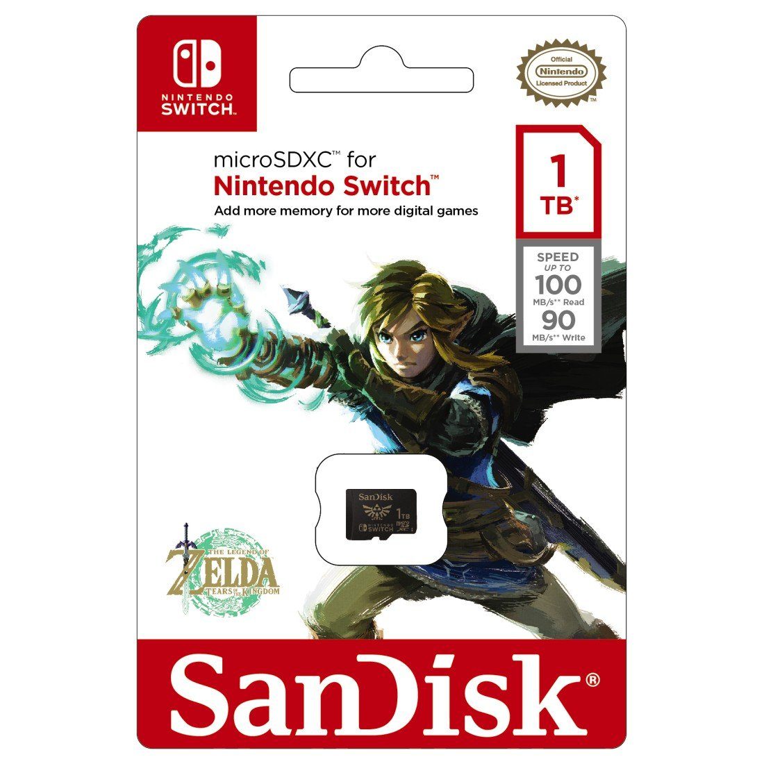 Sandisk microSDXC Extreme, Nintendo licensed Zelda Edition Speicherkarte (1000 GB, 100 MB/s Lesegeschwindigkeit)