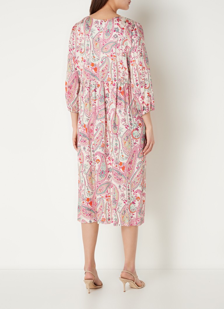 Vestido túnica midi Cinque Cidolina con estampado paisley