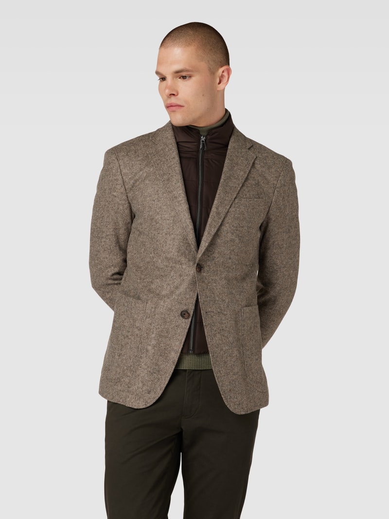 2-Knopf-Sakko in Two-Tone-Machart Modell 'Hecton' in beige