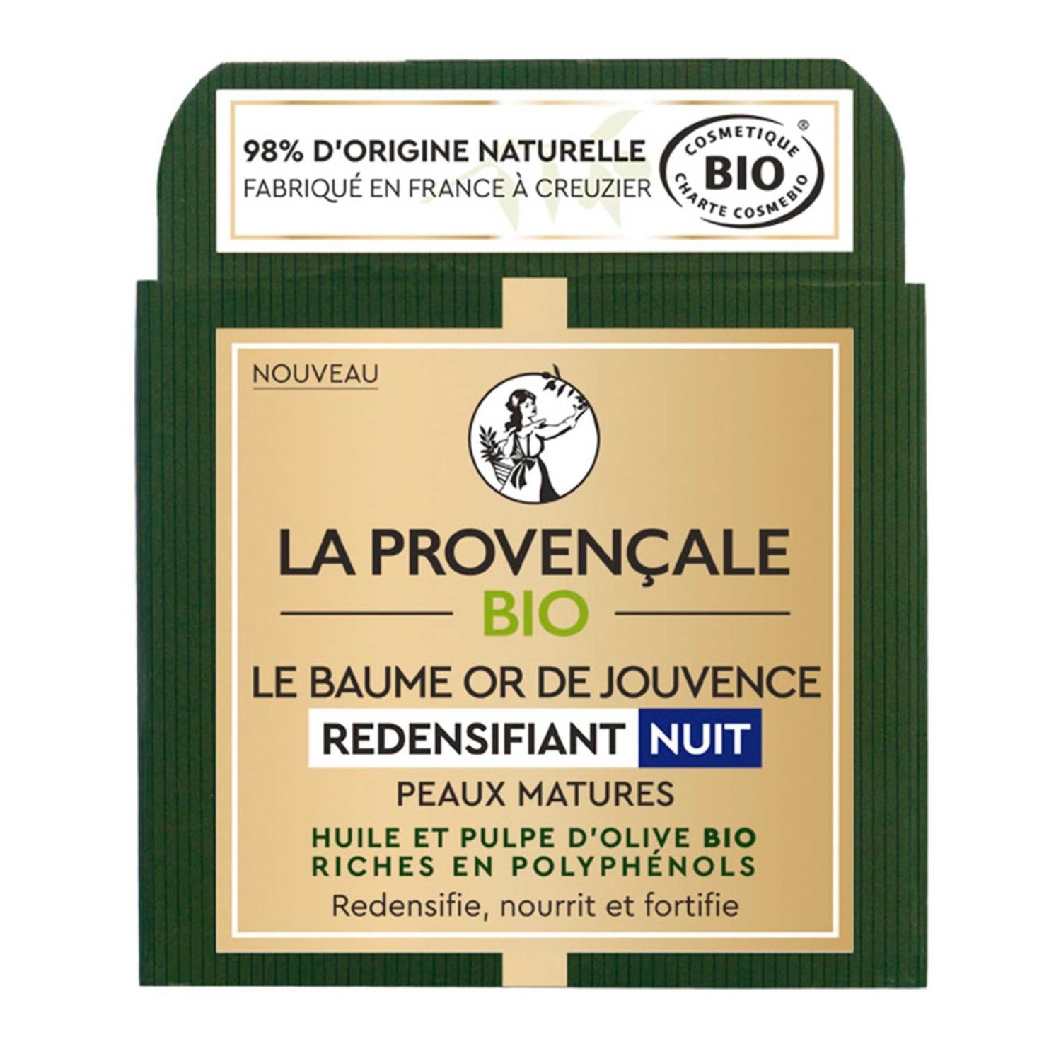 La Provençale Redensifying Night Balm do skóry dojrzałej, certyfikowany organiczny