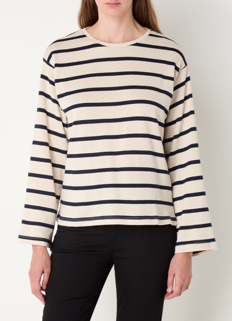 MSCH Copenhagen  Bahara fijngebreide pullover met streepprint