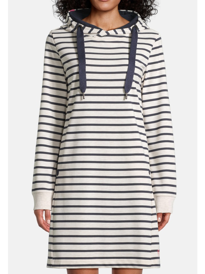 Salzhaut Knielanges Kleid (Midi) DAPHNE in Ecru-Navy günstig kaufen
