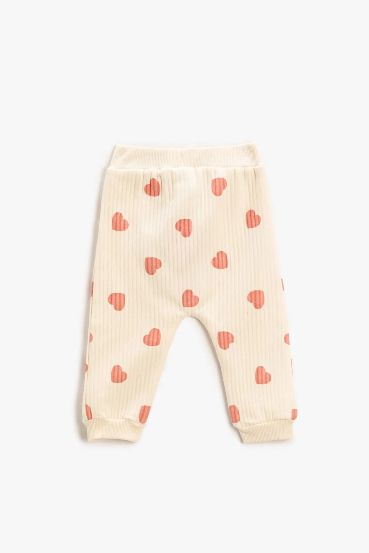 Koton  Beige gemusterte Jogginghose für Babys (Mädchen) 3WMG40074AK