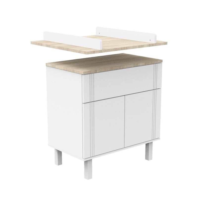 Commode 1 tiroir Eléonore blanc
