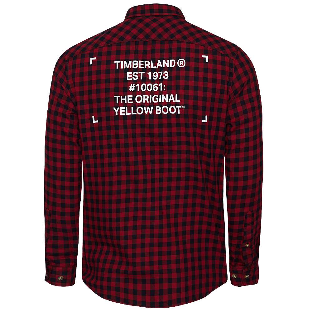 Timberland Back Print Herren Langarm Hemd A2EDX-C58