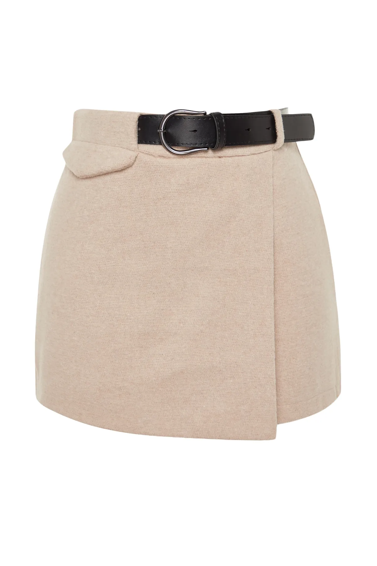 Trendyol Collection  Gewebter Shortsrock mit Steingürteldetail TWOAW21SR0037