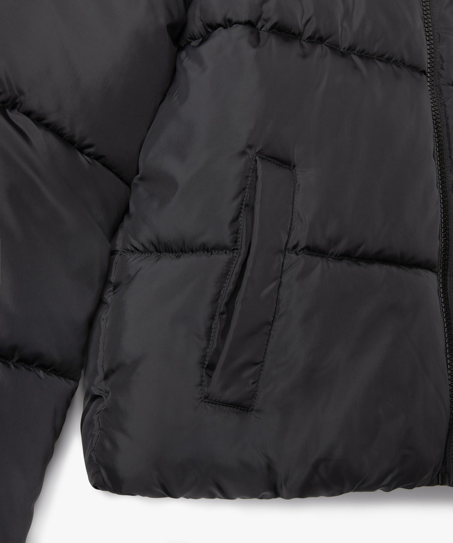 Blouson matelassé déperlant à col montant Garçon noir | GEMO