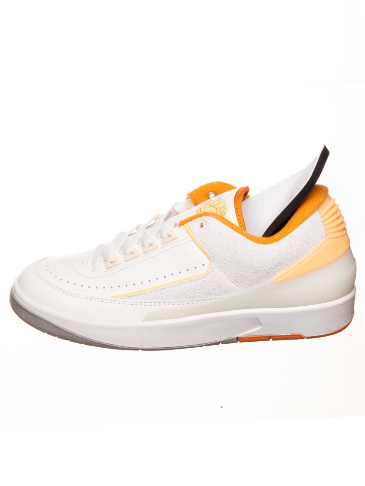 Air Jordan Leder-Sneaker ''2 Retro Low'' in Weiß/ Orange günstig kaufen