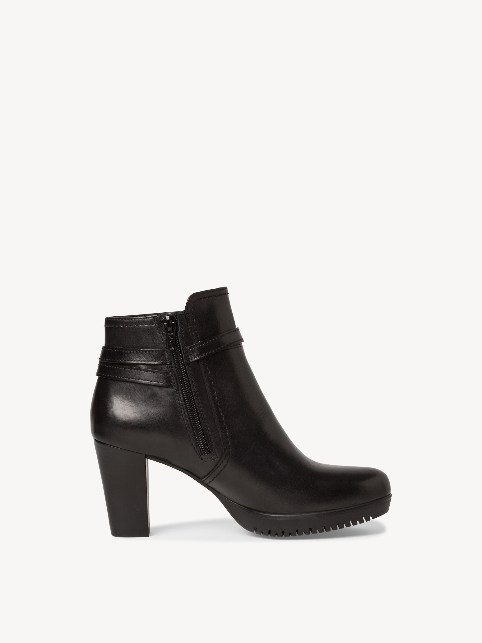 Bottine en cuir - noir