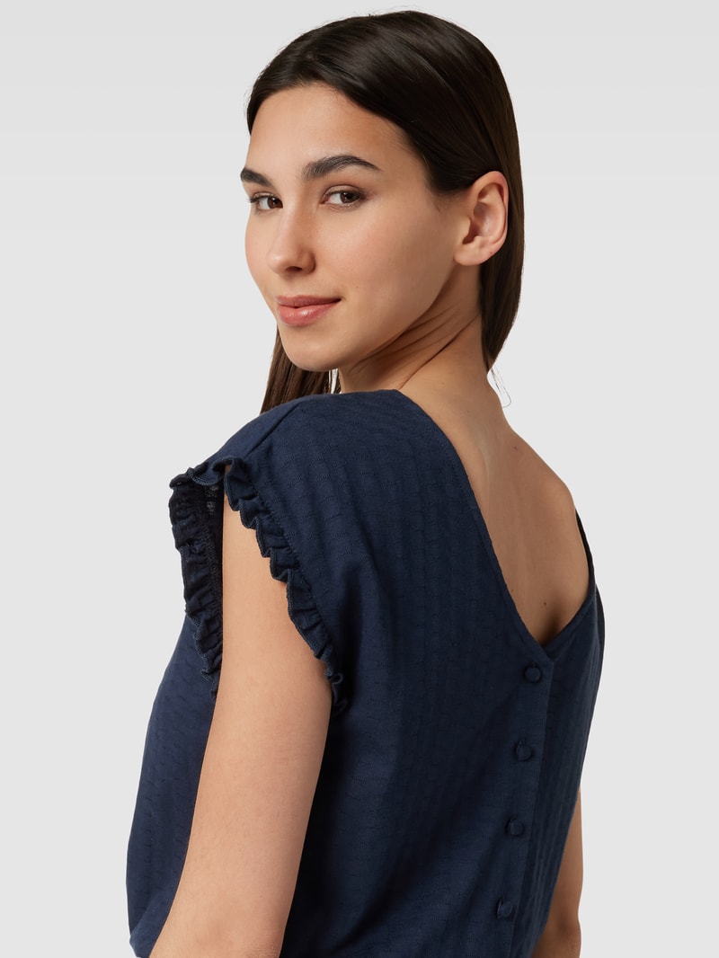 Playsuit mit Strukturmuster Modell 'Percita' in marineblau