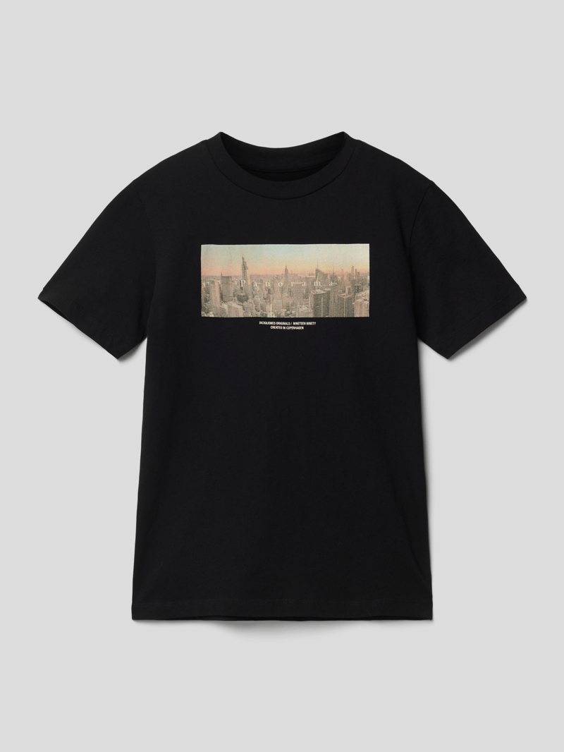 T-Shirt mit Motiv-Print Modell 'COPENHAGEN' in schwarz