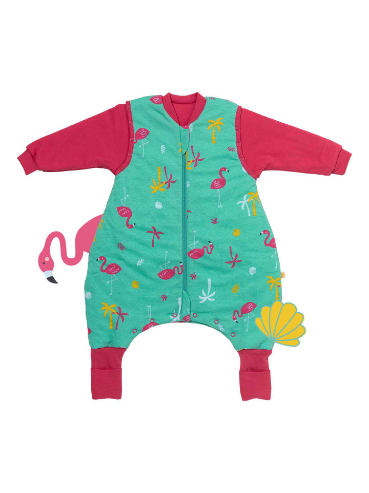 Schlummersack Bio Schlafsack mit Füßen und umklappbaren Bündchen 2.5 TOG in Pink günstig kaufen