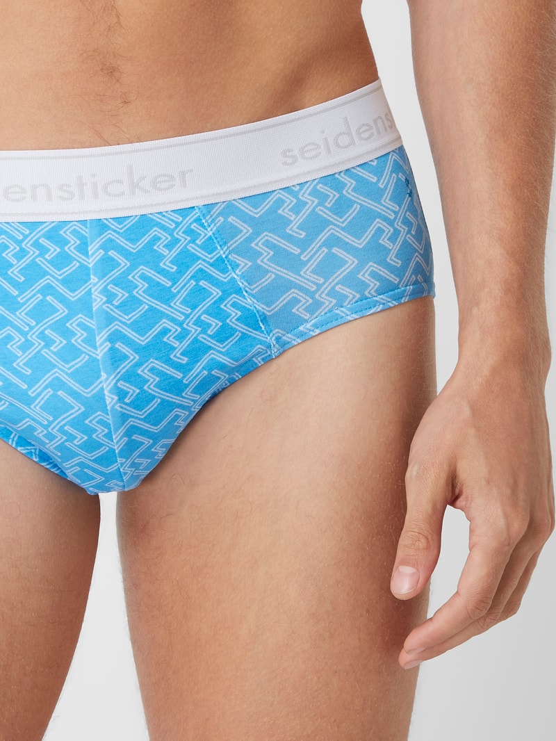 Slip mit Stretch-Anteil im 3er-Pack in hellblau