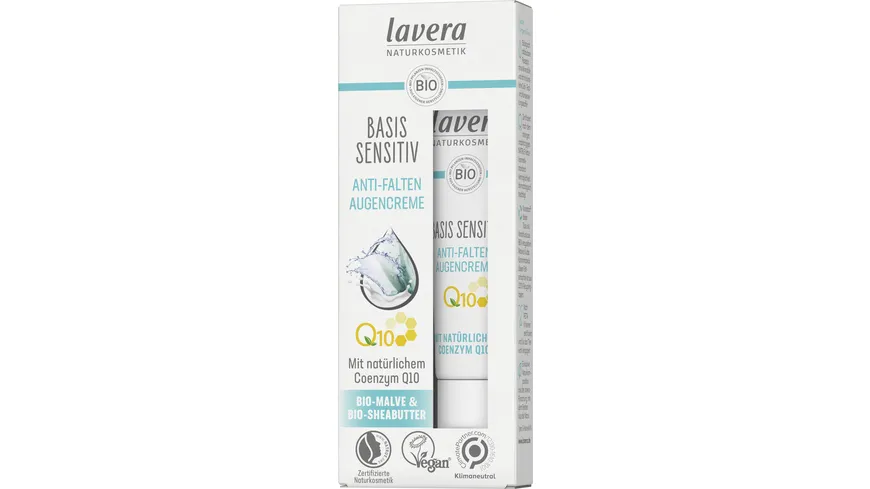 lavera BASIS SENSITIV Anti-Falten Augencreme Q10 15 ml
